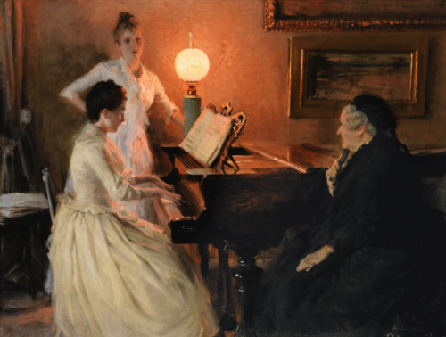 Au piano, 1889, Albert Edelfelt