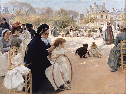 Au jardin du Luxembourg, 1887, Albert Edelfelt