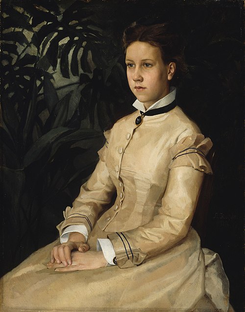 Portrait of the Artist's Sister Ellen Edelfelt, 1876, Albert Edelfelt