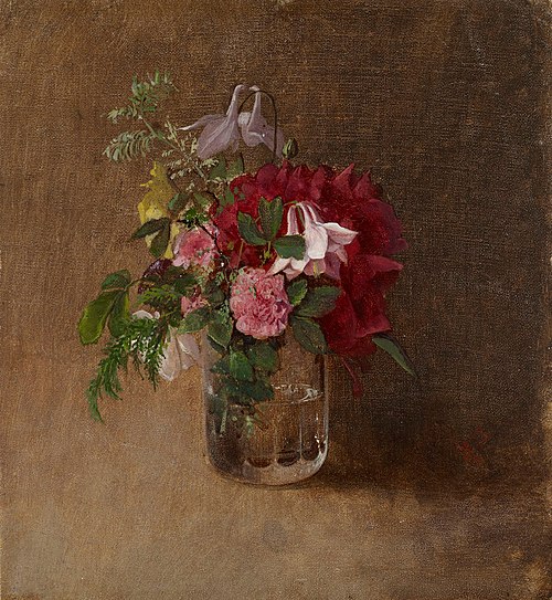 Flowers in a Glass, 1873, Albert Edelfelt