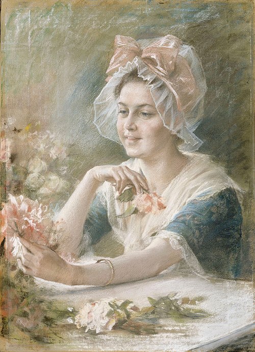 Blomsterflicka, 1884, Albert Edelfelt