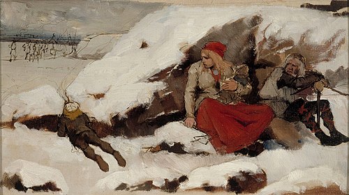 Study for Burned Village, 1878, Albert Edelfelt