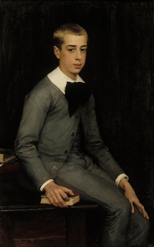 Portrait of Lieutenant Alexandre Weissgerber de Stragéwicz as a Child, 1887, Albert Edelfelt