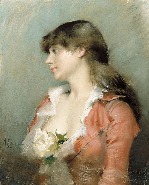 Profile of a Young Woman, 1882, Albert Edelfelt