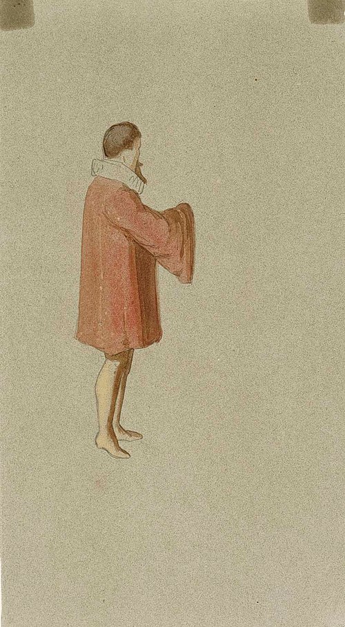 Mies Vaasa-ajan asussa, , Albert Edelfelt