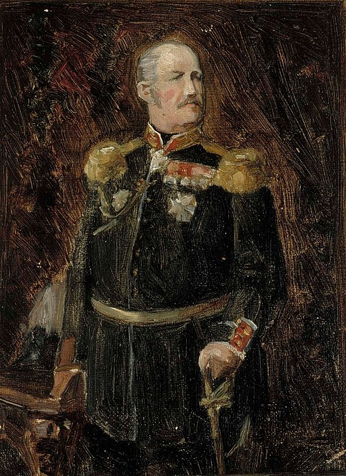 Portrait of General Adjutant, Count Adolf Aminoff, Sketch, 1875, Albert Edelfelt