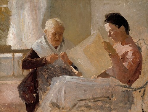 Annie Edelfelt with Fredrika Snygg, , Albert Edelfelt