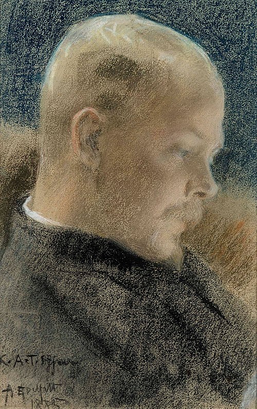 Portrait of the Author Karl A. Tavaststjerna (Portrait of Karl A.Tavaststjerna the Writer), 1885, Albert Edelfelt