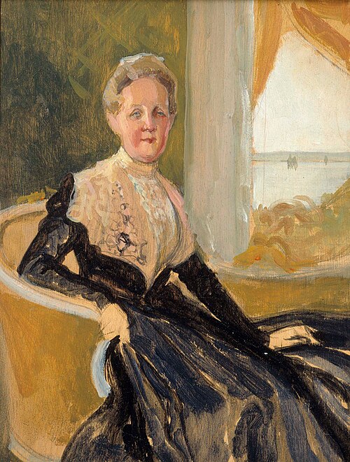 Portrait of Countess Elisabeth Wachtmaister, compositional sketch, 1901, Albert Edelfelt