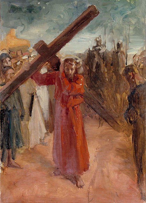 Christ Carrying the Cross, , Albert Edelfelt