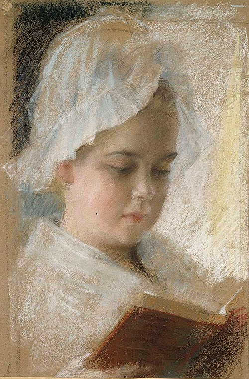 Portrait of Berta Edelfelt, study, , Albert Edelfelt