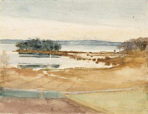 Seashore, Brown Sand, , Albert Edelfelt