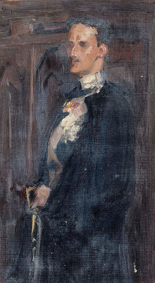 Porträttskiss av H. K. H. Prins Carl, , Albert Edelfelt