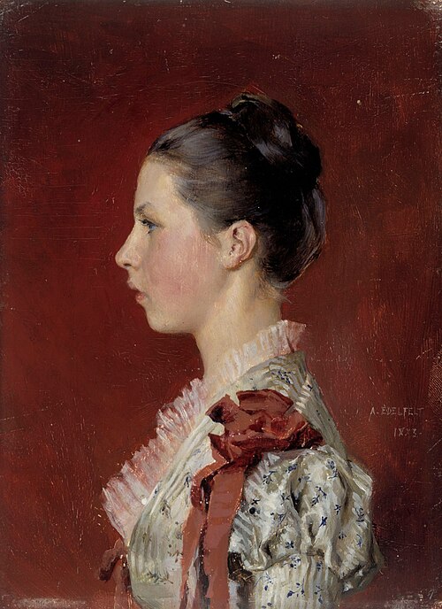 Portrait of the Artist´s Sister Annie Edelfelt, 1883, Albert Edelfelt