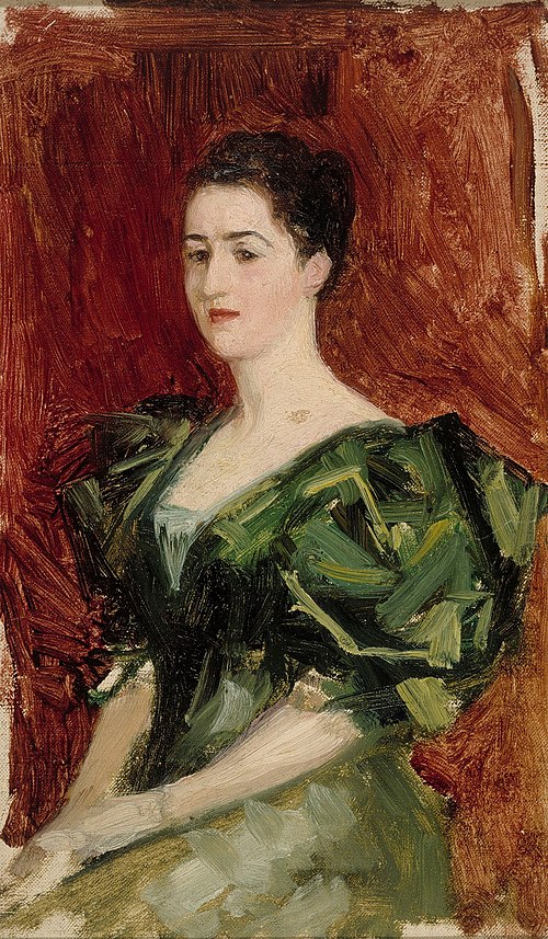Portrait of Mrs. Dagmar Dippell, compositional sketch, 1895, Albert Edelfelt