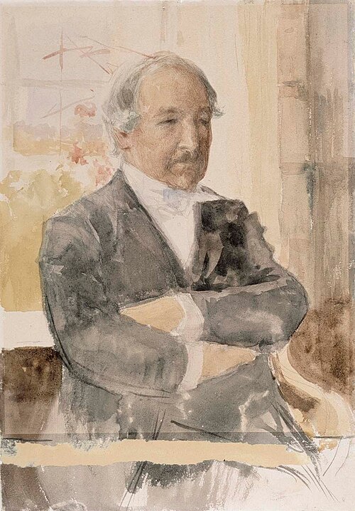Sketch for the Portrait of Zacharias Topelius, 1888, Albert Edelfelt