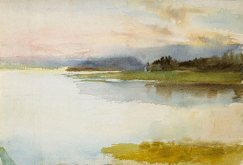 Seashore in the Evening, , Albert Edelfelt