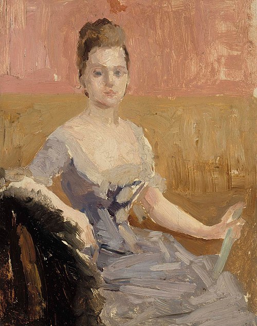 Portrait Study of Countess Augusta Lewenhaupt, 1887, Albert Edelfelt