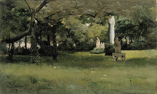 The Cluny Museum Garden in Paris, 1878, Albert Edelfelt