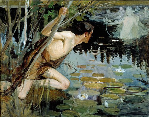 Youth and a Mermaid, sketch, 1896, Albert Edelfelt
