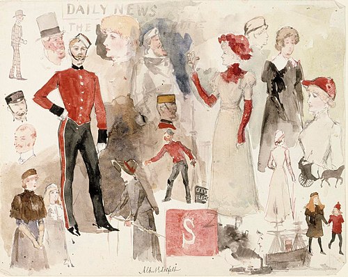 Henkilöharjoitelmia Englannista, , Albert Edelfelt