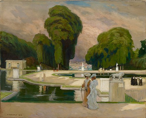 From St. Cloud Park, Paris ; St. Cloud, 1905, Albert Edelfelt