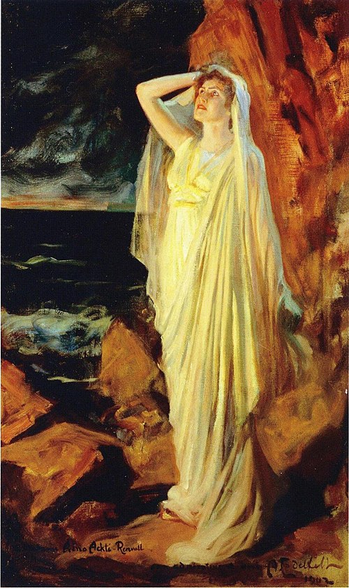 Aino Ackté as Alcestis on the Banks of the Styx, Role Portrait, 1902, Albert Edelfelt