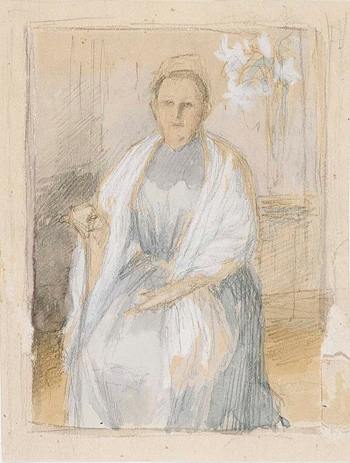 Portrait of Mrs. Anna Sinebrychoff, Sketch, , Albert Edelfelt