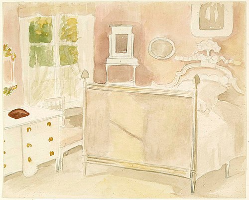 Interiööri taiteilijan kotoa, , Albert Edelfelt