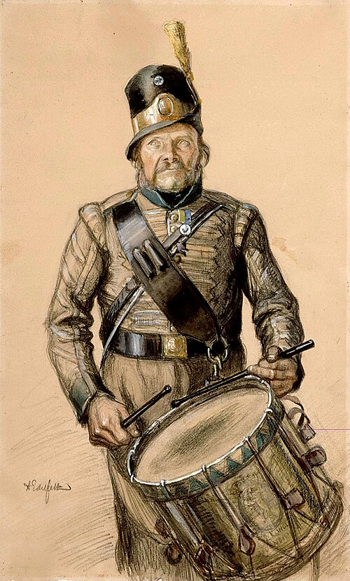 Rumpali Nord, Vänrikki Stoolin tarinain kuvitusta, 1898, Albert Edelfelt