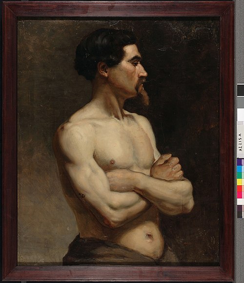 Male Model, Academy Study, , Albert Edelfelt