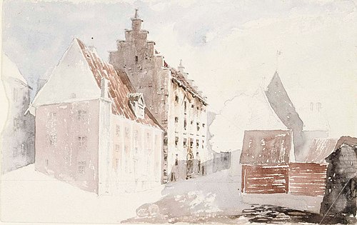 Katu vanhassa kaupungissa, , Albert Edelfelt