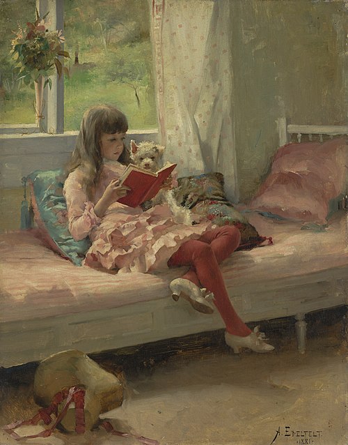 Good Friends (Portrait of the Artist's Sister Berta Edelfelt), 1881, Albert Edelfelt