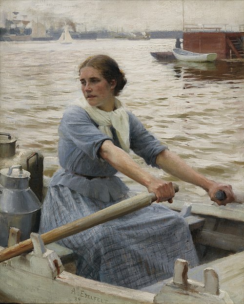 La laitière, 1889, Albert Edelfelt