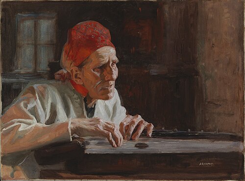 Larin Paraske Sings Requiems, 1893, Albert Edelfelt