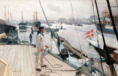 From the port of Copenhagen I, 1890, Albert Edelfelt