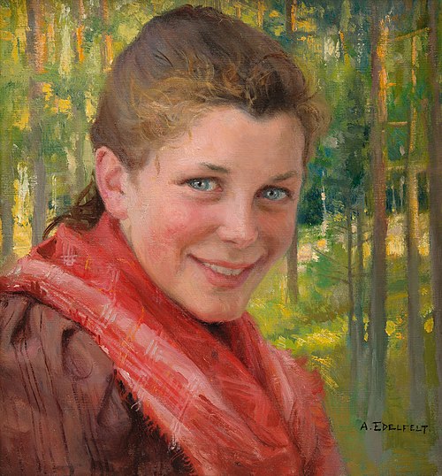 A Girl from Porvoo (A Farmers Daughter from Uusimaa), 1895, Albert Edelfelt