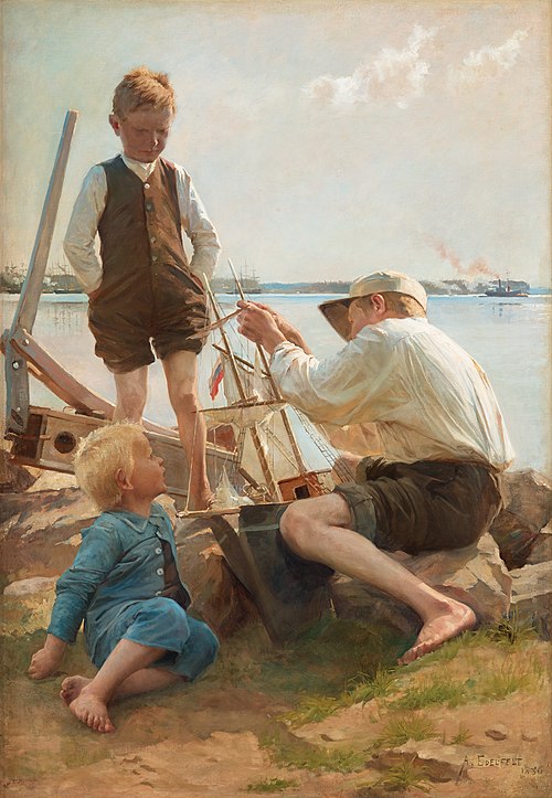 Shipbuilders, 1886, Albert Edelfelt
