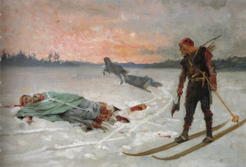 Death of Bishop Henrik, 1877, Albert Edelfelt