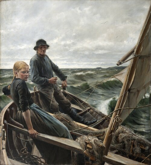 At Sea, 1883, Albert Edelfelt