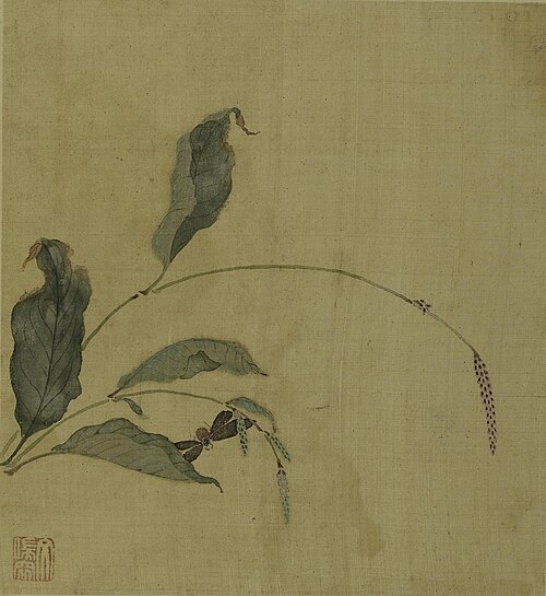 明 文俶 花鸟草虫图册, 1628, Wen Shu