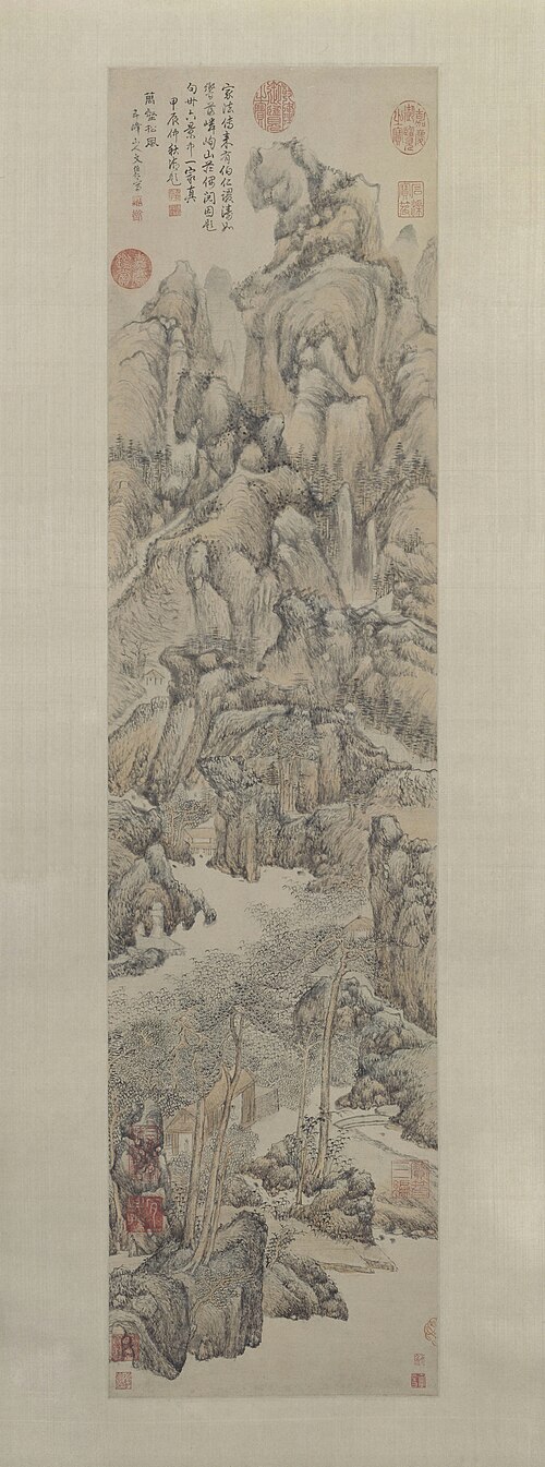 文伯仁万壑松风图轴, , Wen Boren