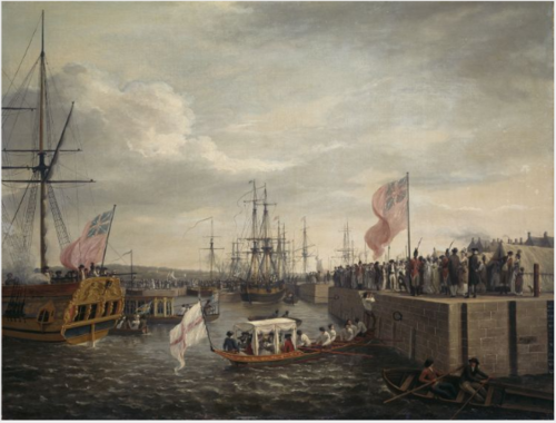 Opening of the Ringsend Docks, Dublin, 23 April 1796, with Lord Camden Conferring Knighthood on Mr J, 1796, William Ashford