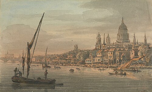 The City and St. Paul's from the South Bank, , William Marlow