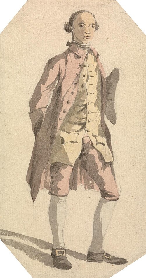 Full Length Man with Tricorn Hat under Left Arm, , William Marlow