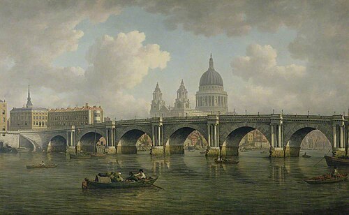 Blackfriars Bridge and St Paul's, London, 1762, William Marlow