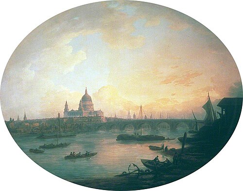 Blackfriars Bridge and St Paul's, London, 1774, William Marlow