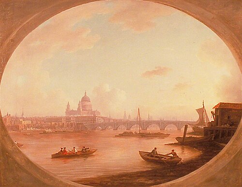 A View of St Paul's and Blackfriars Bridge, 1777, William Marlow