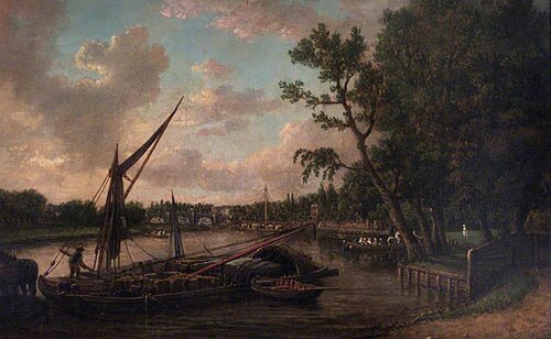 Richmond from the Surrey Bank, 1800, William Marlow