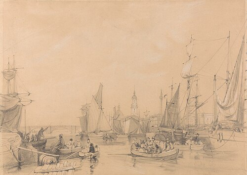 The Port of London, 1839, William Parrott